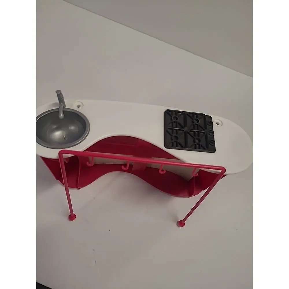 Barbie I Can Be A TV Chef N0301 Cooking Set Counter & Pot Rack *Minor Flaw*